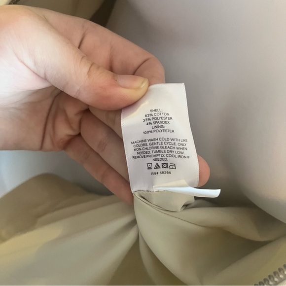 NEW Express Mens XS Jacket Beige Full Zip Stretch Cotton Twill Golf Windbreaker - Picture 6 of 12